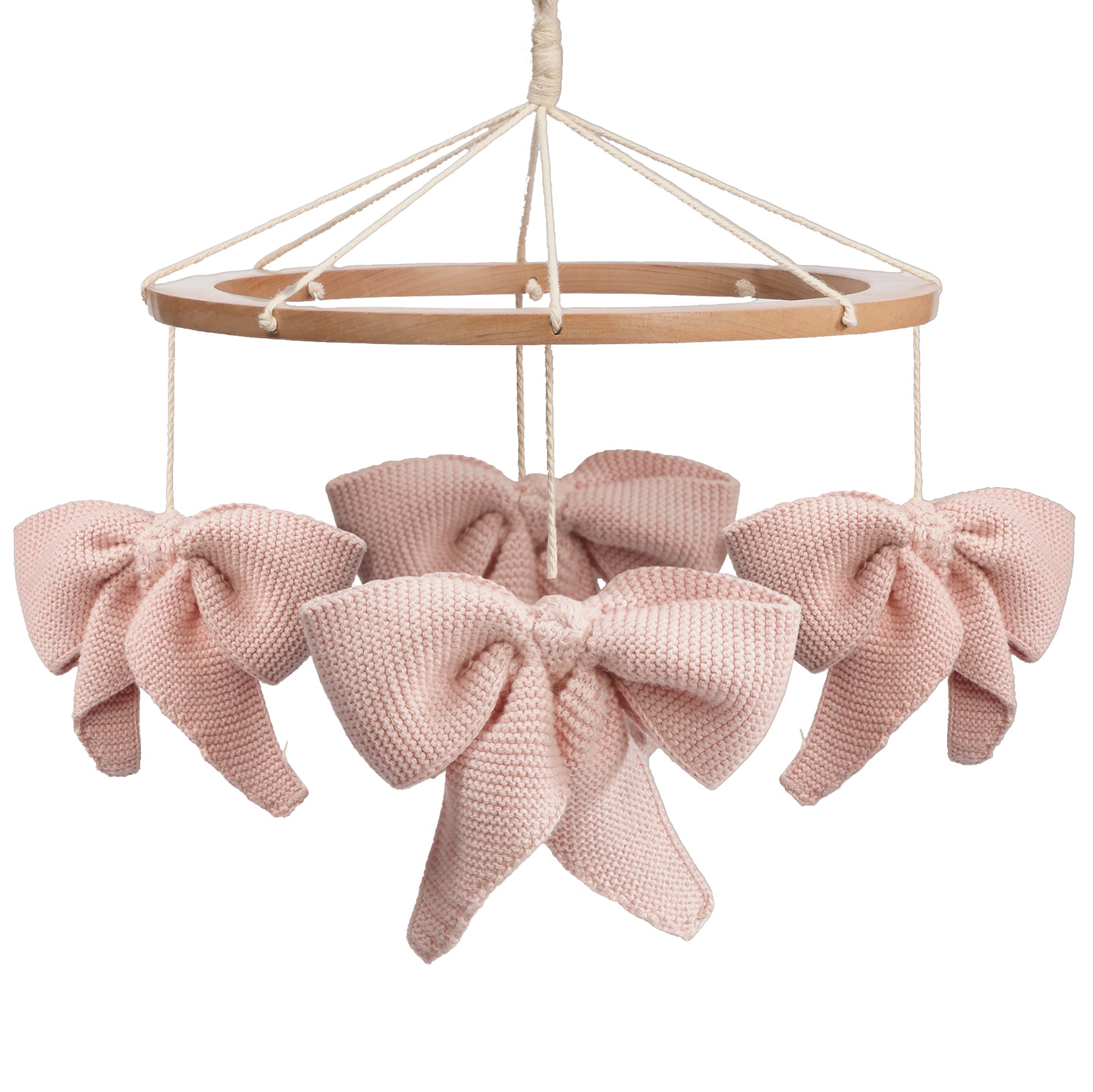 2-n-1 Organic Bow Musical Baby Crib Mobile
