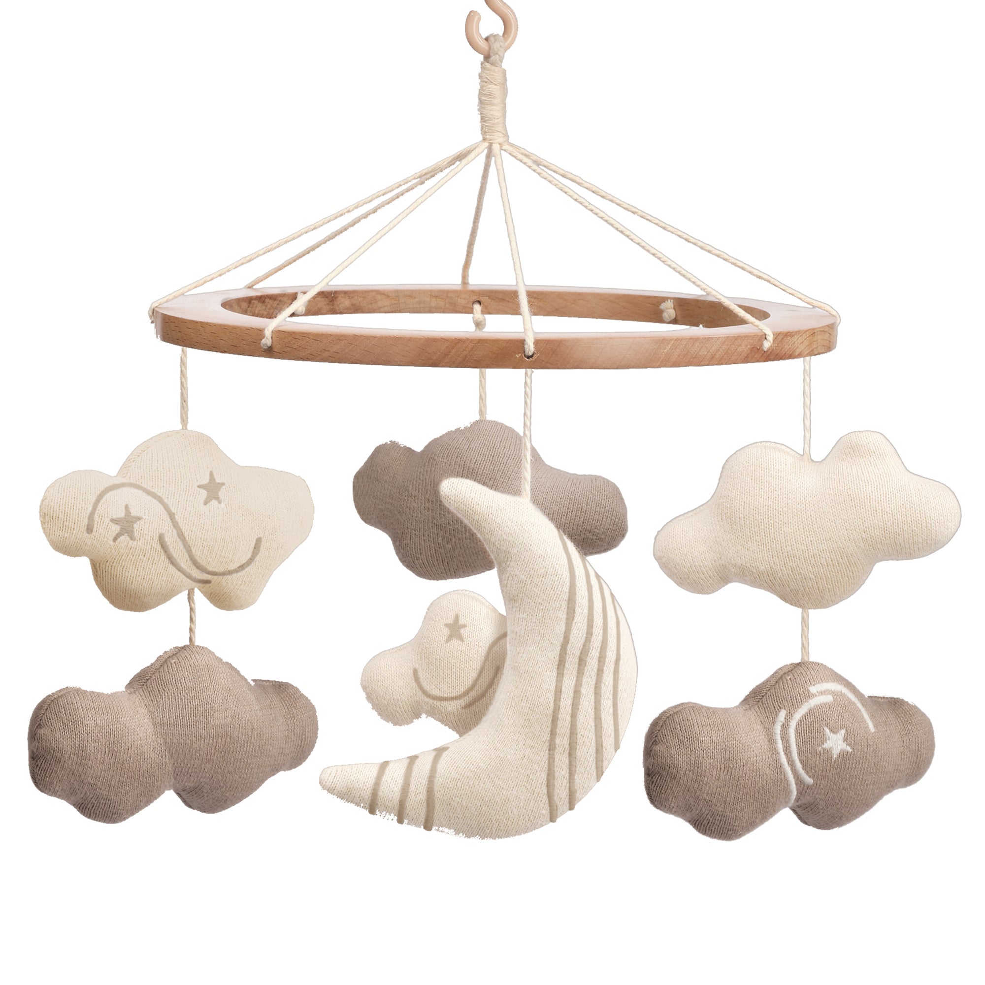 2-n-1 Organic Celestial Musical Baby Crib Mobile