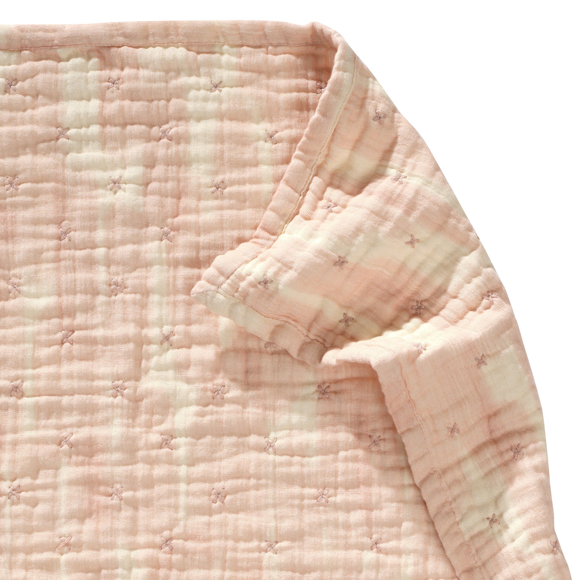 Signature Organic Pink Brush Stroke Coverlet