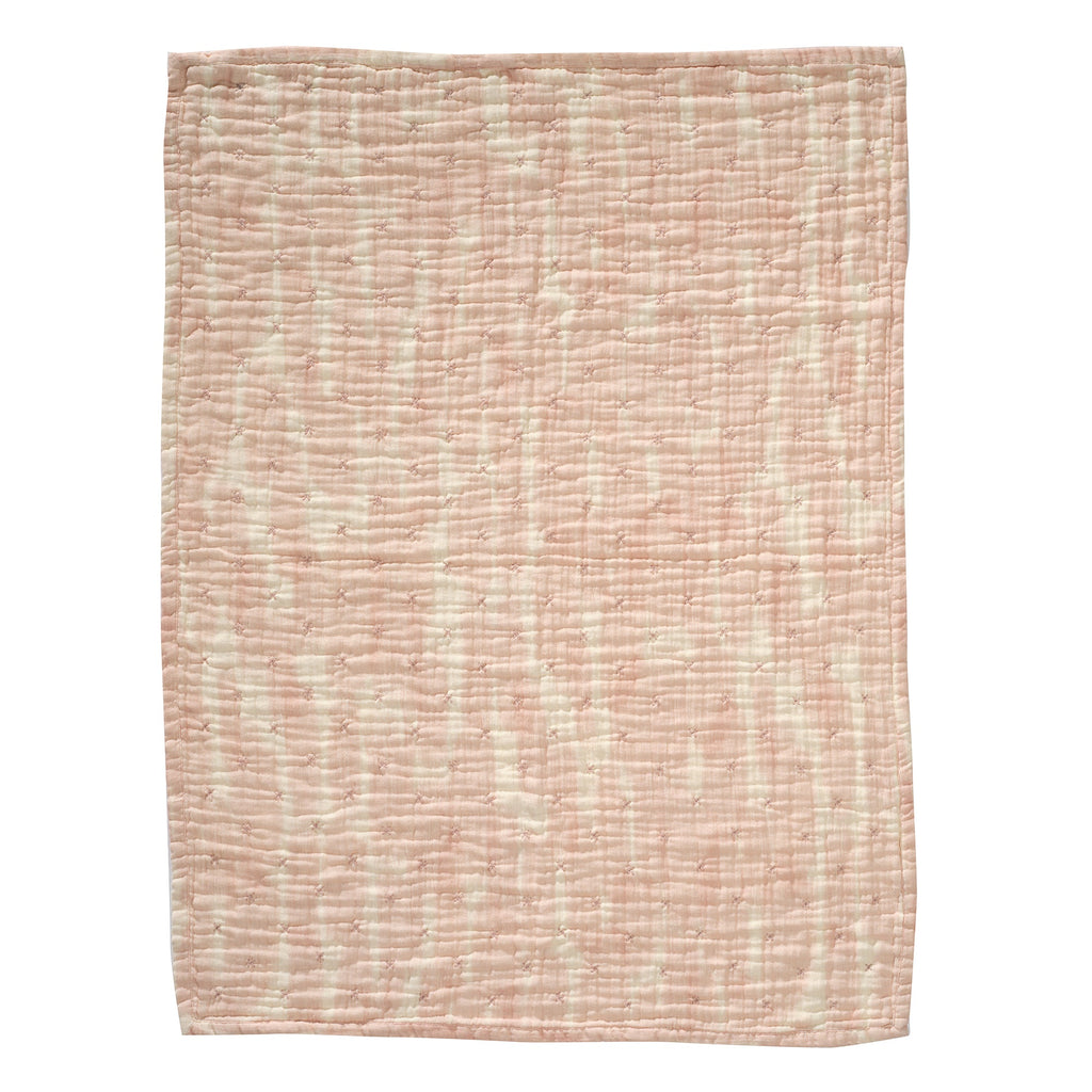 Signature Organic Pink Brush Stroke Coverlet