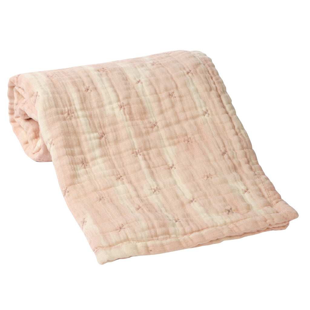 Signature Organic Pink Brush Stroke Coverlet