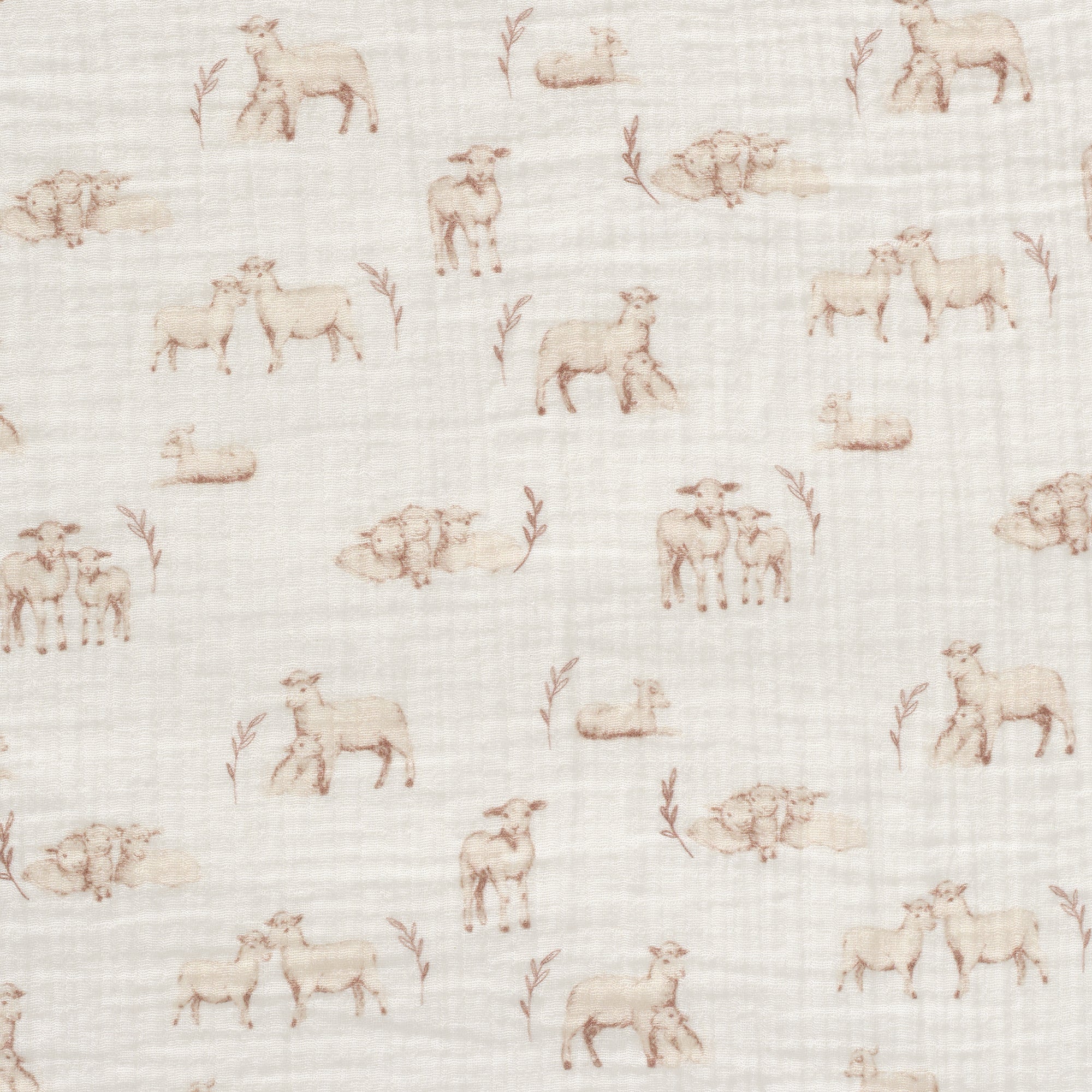 Signature Organic Cotton Lamb Fitted Crib Sheet