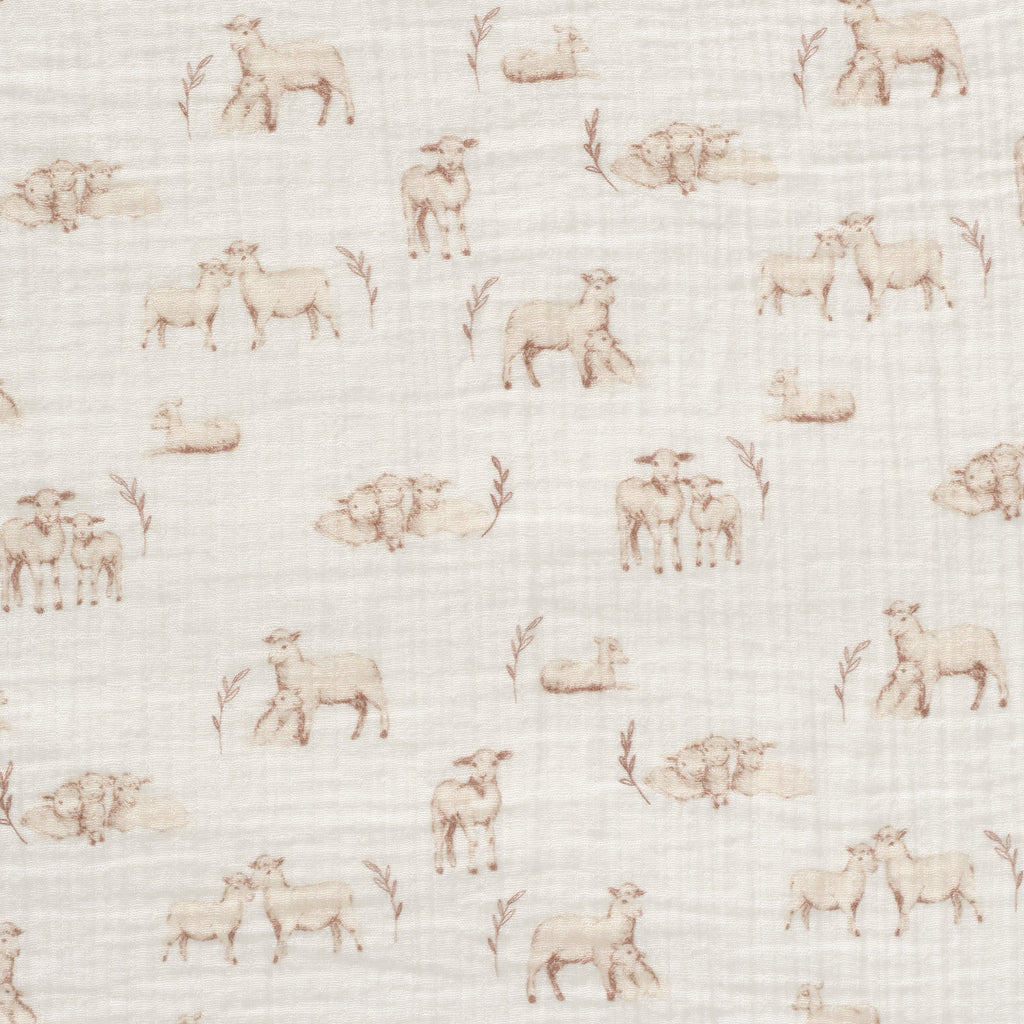Signature Organic Lamb/Floral Swaddle Blankets