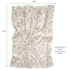 Signature Organic Lamb/Floral Swaddle Blankets