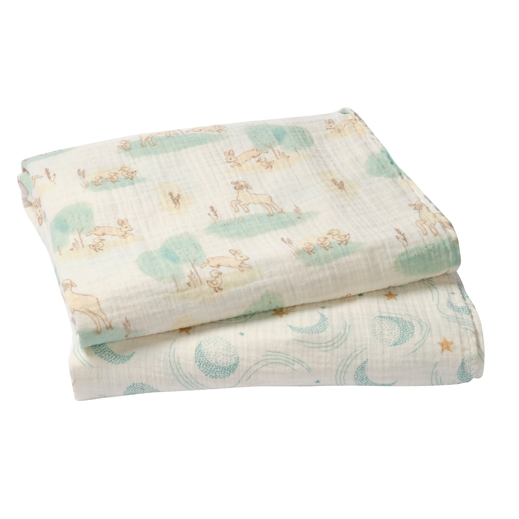Signature Organic Celestial/Meadow Swaddle Blankets