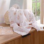 Signature Organic Lamb/Floral Swaddle Blankets