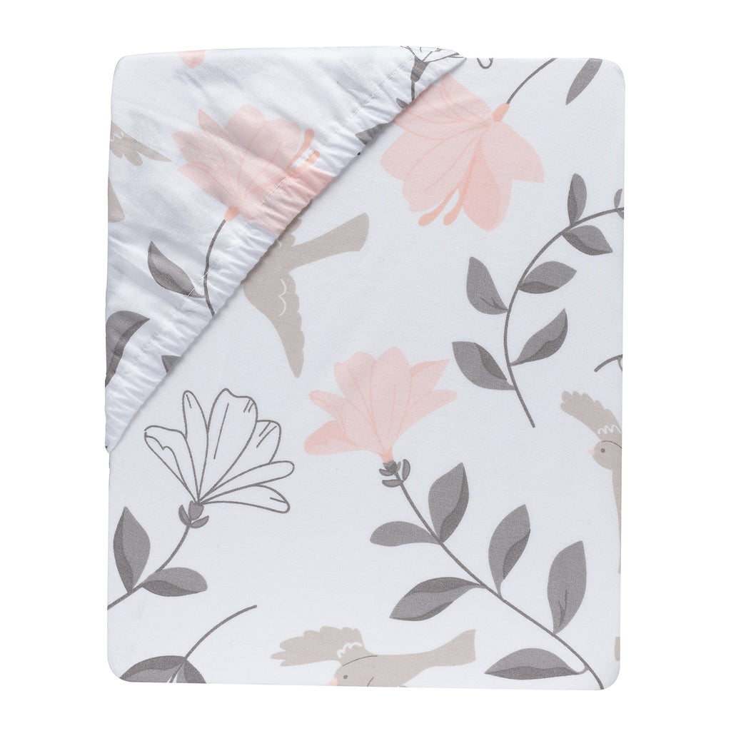 Petals Cotton Fitted Crib Sheet