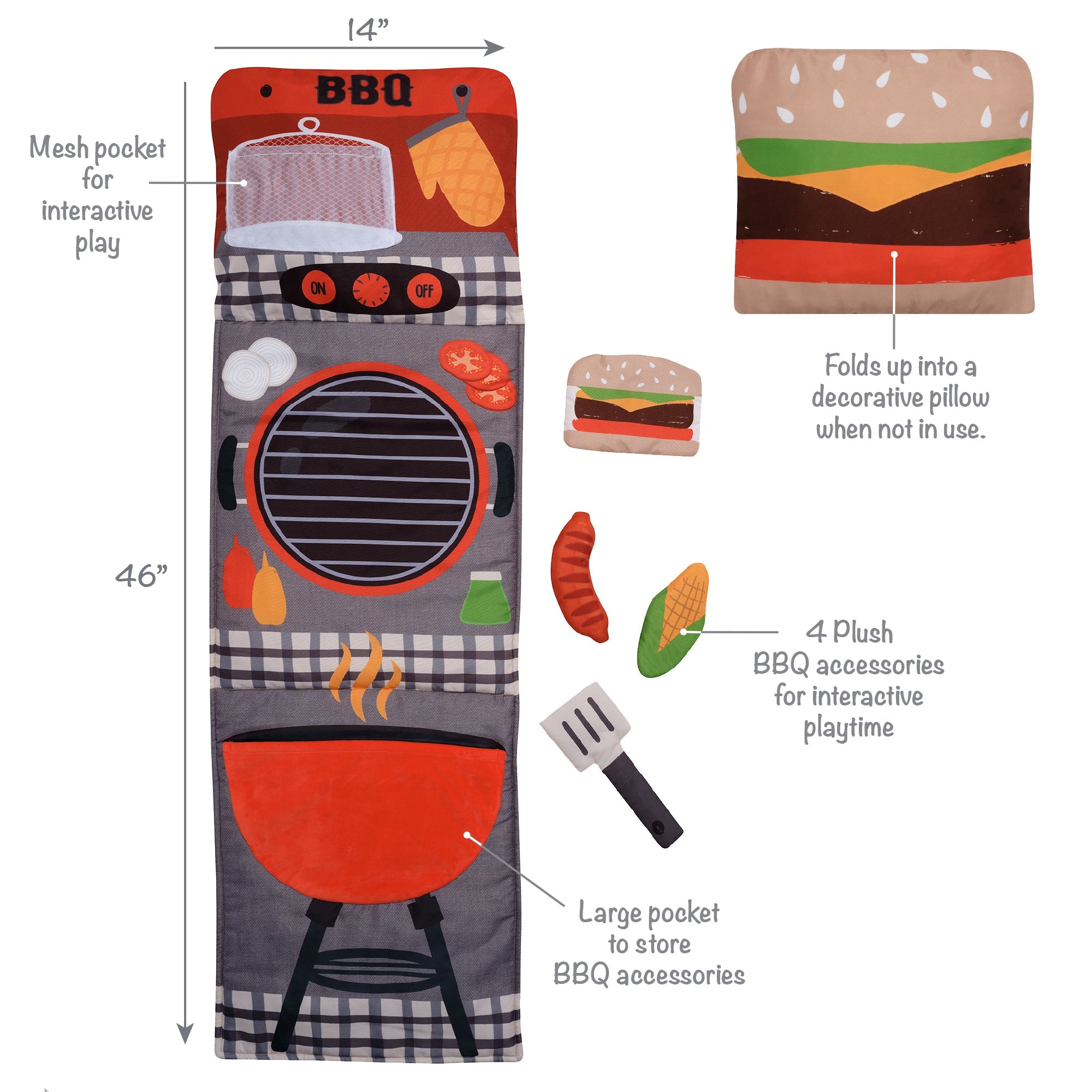 Interactive Barbecue Pillow Play Set
