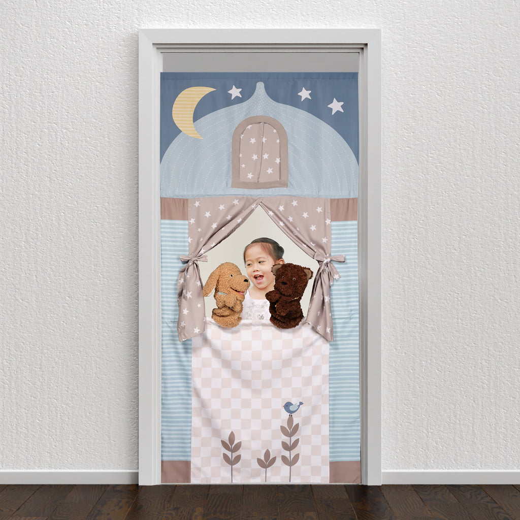 Doorway Puppet Theater with 2 Puppets