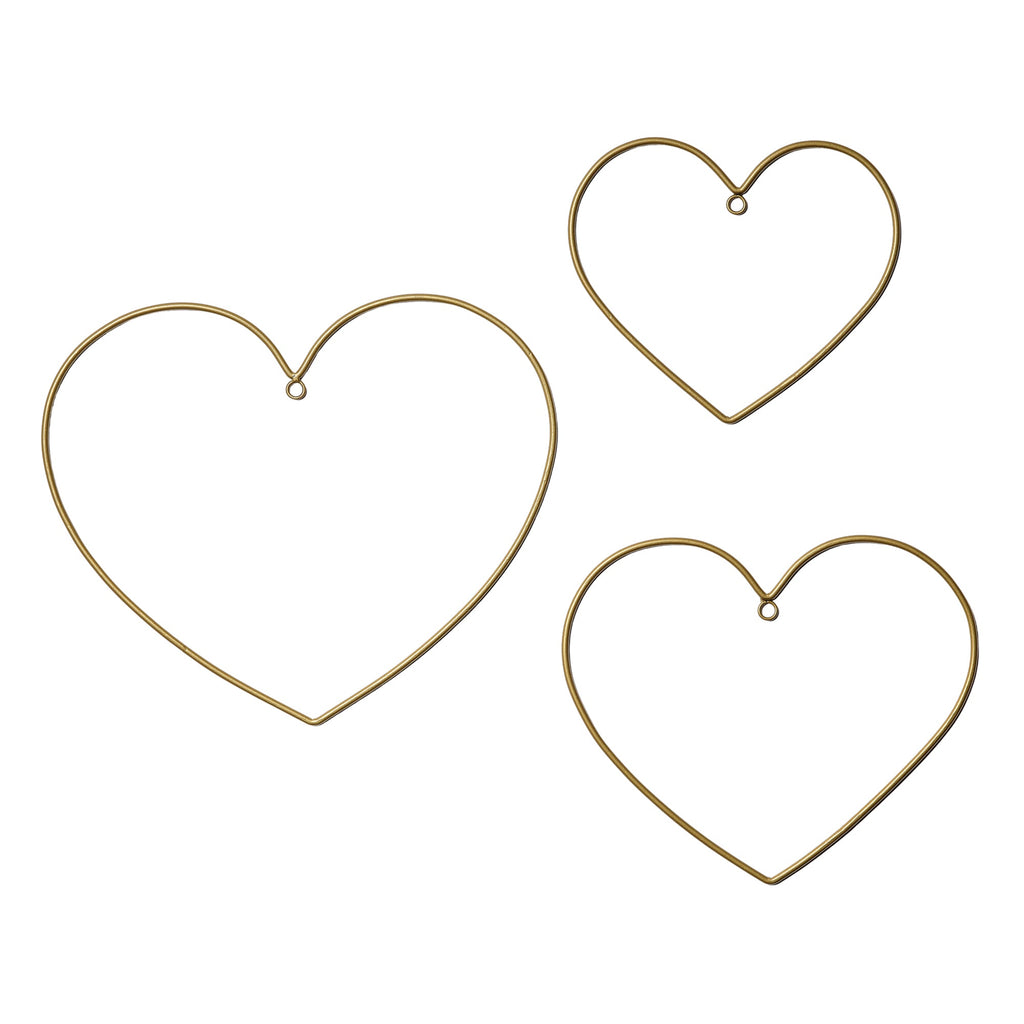 Rainbow Hearts Gold Wall Decor
