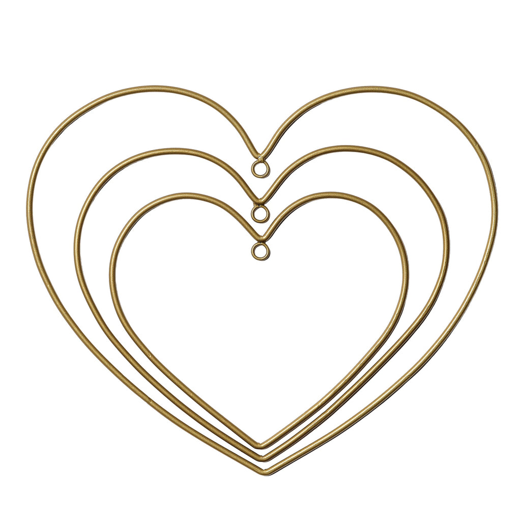 Rainbow Hearts Gold Wall Decor