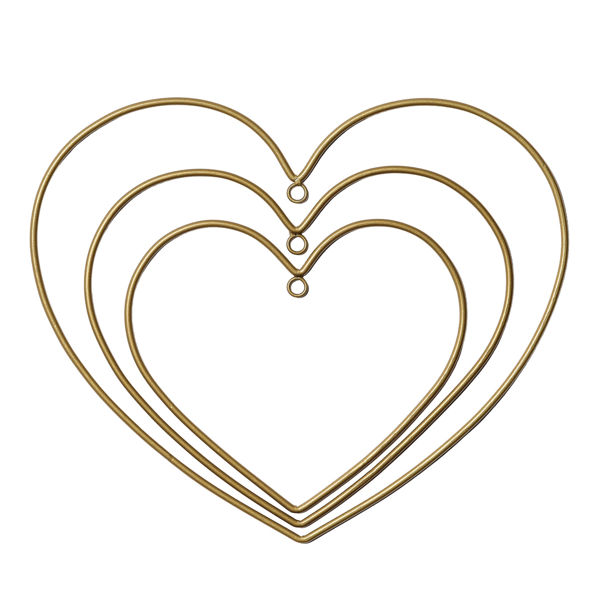 Rainbow Hearts Gold Wall Decor