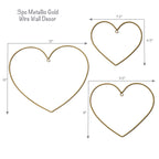 Rainbow Hearts Gold Wall Decor