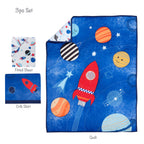 Space Galaxy 3-Piece Crib Bedding Set