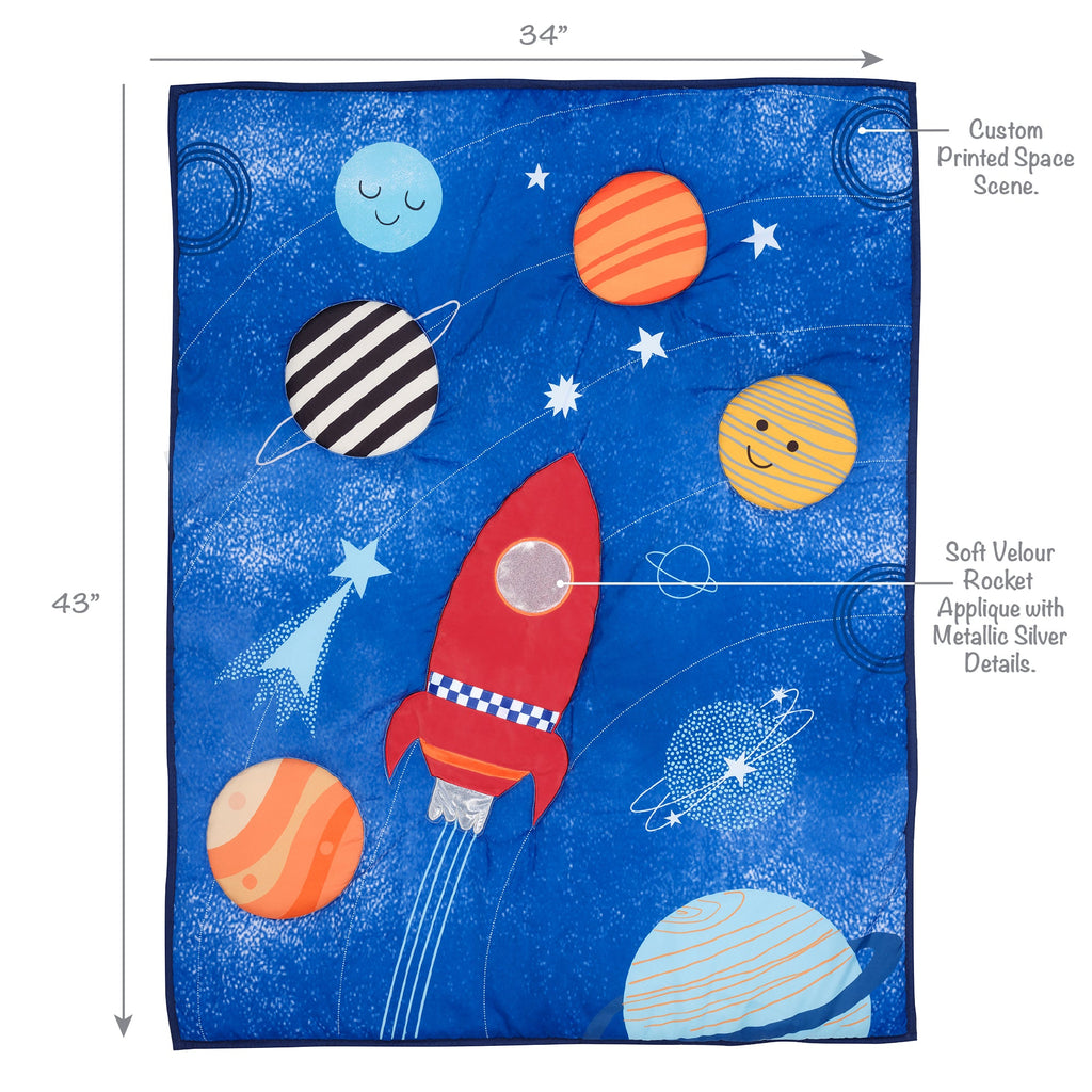 Space Galaxy 3-Piece Crib Bedding Set
