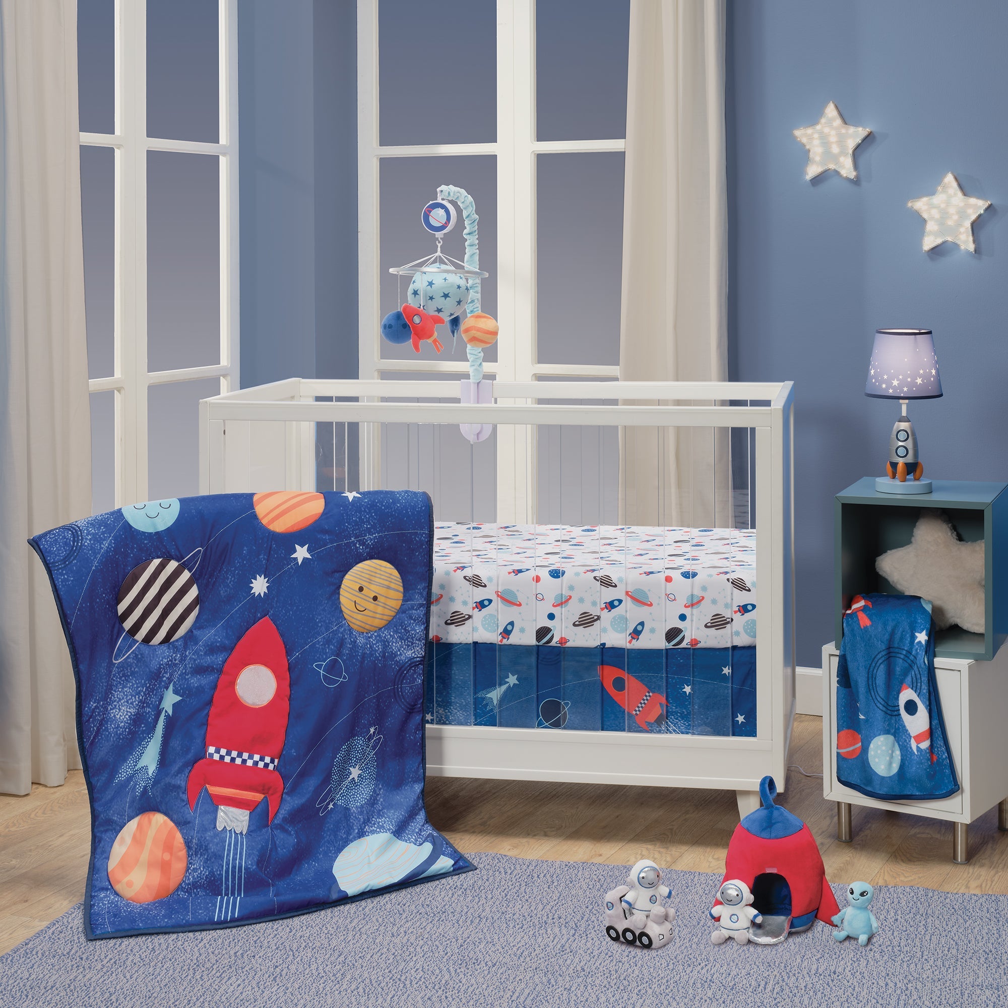 Space Galaxy Fitted Crib Sheet