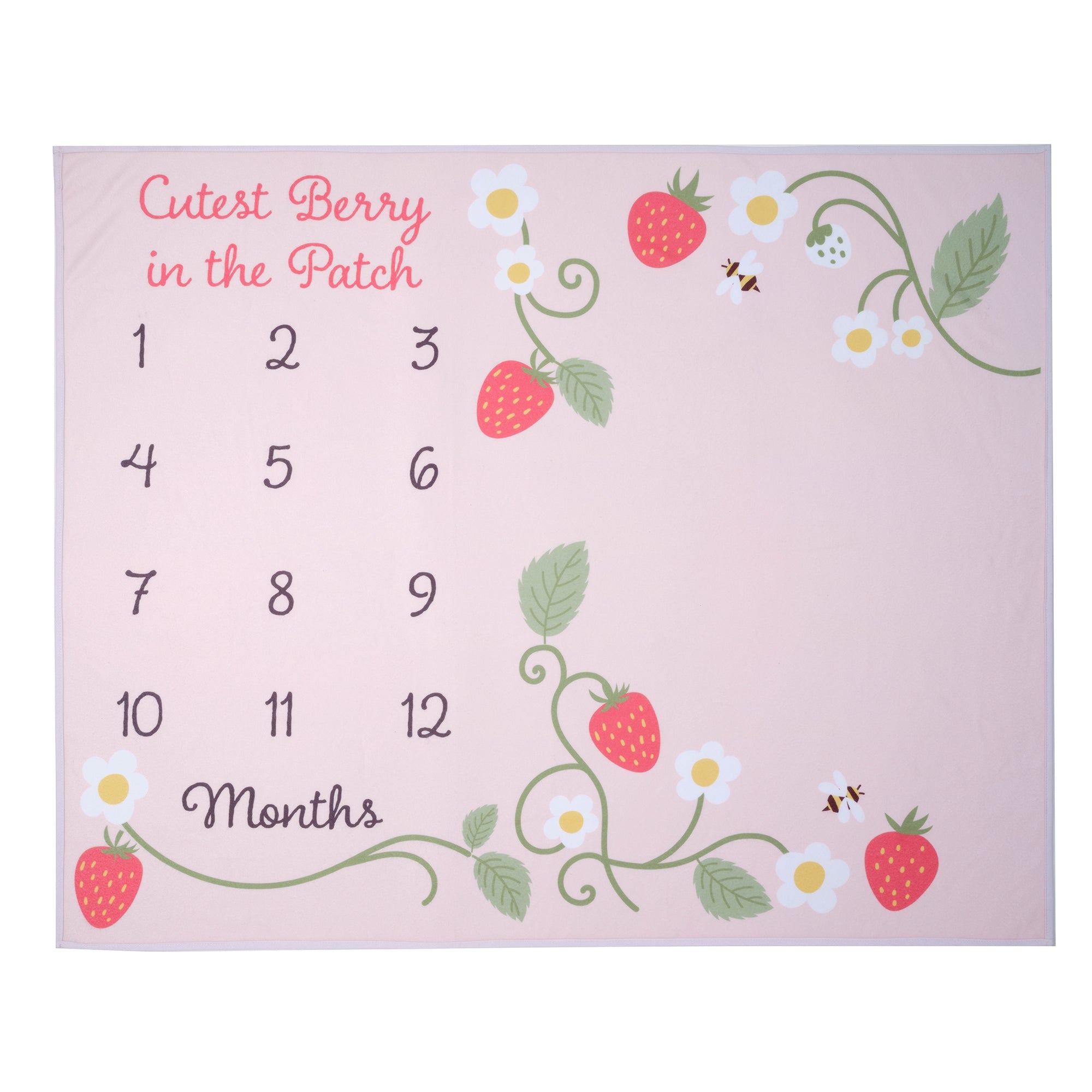 Strawberry Patch Milestone Baby Blanket