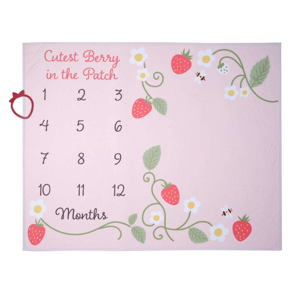 Strawberry Patch Milestone Baby Blanket