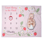 Strawberry Patch Milestone Baby Blanket