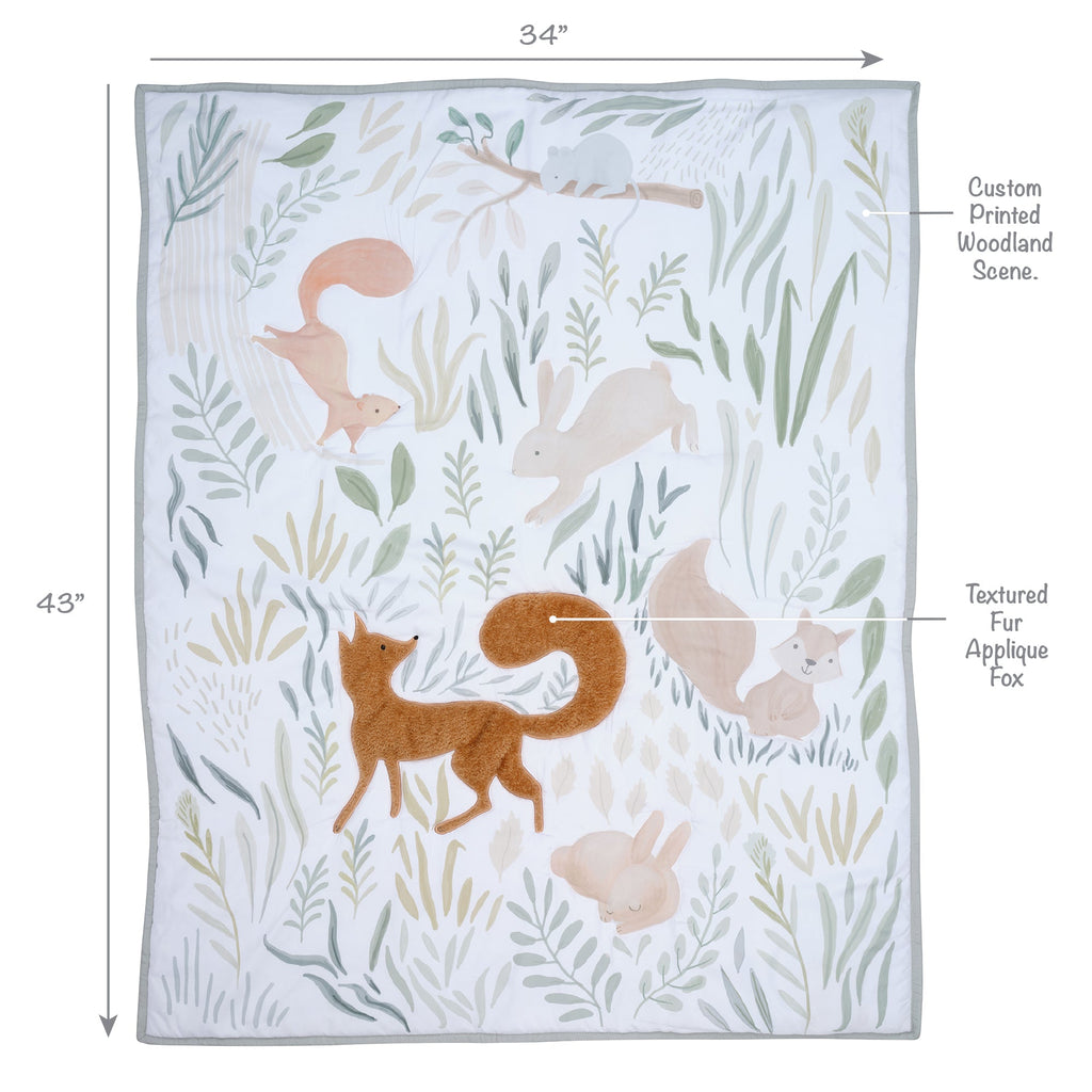 Whispering Woods 3-Piece Crib Bedding Set