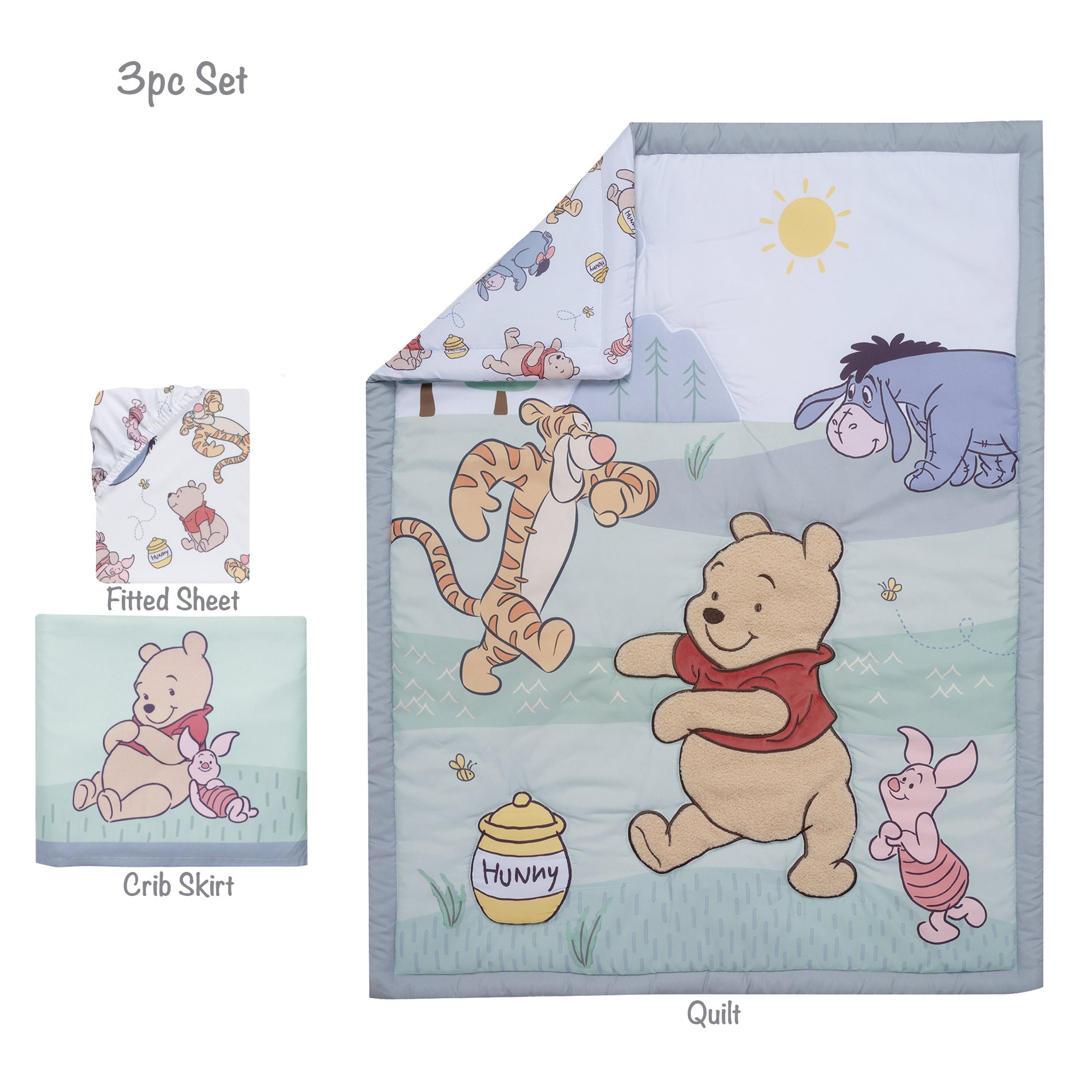 Winnie the Pooh & Friends 3-Piece Crib Bedding Set