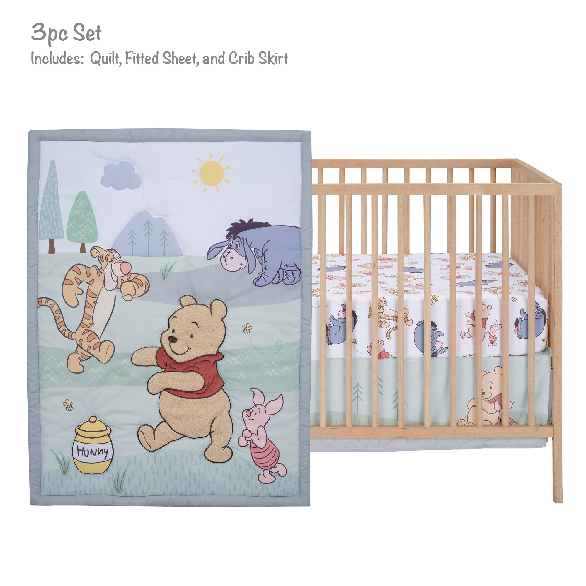 Winnie the Pooh & Friends 3-Piece Crib Bedding Set