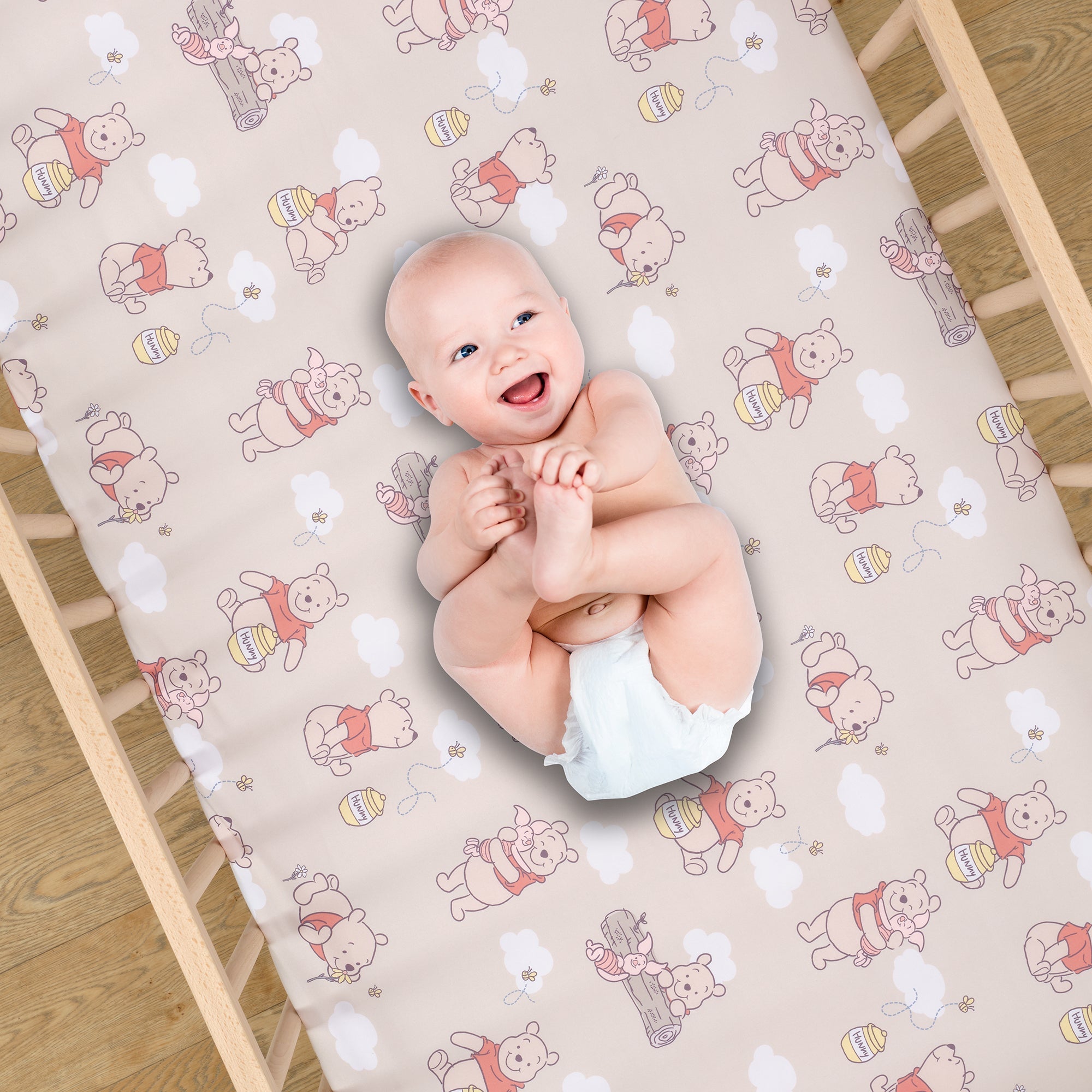 Winnie the Pooh & Friends Fitted Crib Sheet